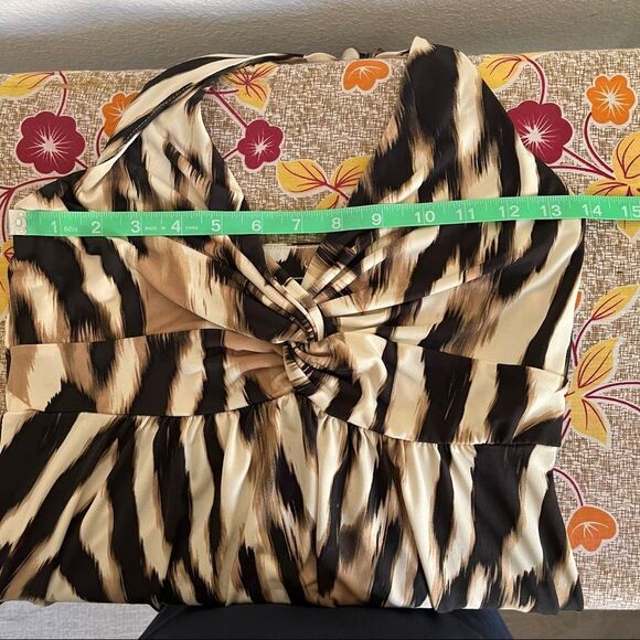 New York and Company Maxi Halter Animal Print Dress Size Medium - Picture 8 of 8